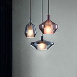 Industrial Wine Bottle Cluster Pendant Light 3 Lights Thickened Glass Hanging Ceiling Lamp in Black Clearhalo 'Ceiling Lights' 'Glass shade' 'Glass' 'Industrial Pendants' 'Industrial' 'Middle Century Pendants' 'Pendant Lights' 'Pendants' 'Tiffany' Lighting' 537598