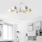 Kindergarten Snowflake Pendant Light with Orb Shade Metal 6-Bulb Nordic Chandelier White Clearhalo 'Ceiling Lights' 'Chandeliers' Lighting' options 53948_327ba16b-2d89-4c08-a71c-edd19e030ddf