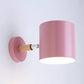 Rotatable Cylinder Wall Light One Head Macaron Style Metal Wall Lamp for Child Bedroom Pink Clearhalo 'Wall Lamps & Sconces' 'Wall Lights' Lighting' 54292