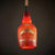 Wine Bottle Restaurant Pendant Lighting Antique Style Glass 1 Light Adjustable Red/Yellow Hanging Lamp Red Clearhalo 'Ceiling Lights' 'Glass shade' 'Glass' 'Industrial Pendants' 'Industrial' 'Middle Century Pendants' 'Pendant Lights' 'Pendants' 'Tiffany' Lighting' 5498