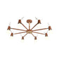 Sweet Cone Game Room Chandelier Metal 8 Lights Macaron Hanging Light with Antlers Clearhalo 'Ceiling Lights' 'Chandeliers' Lighting' options 55267