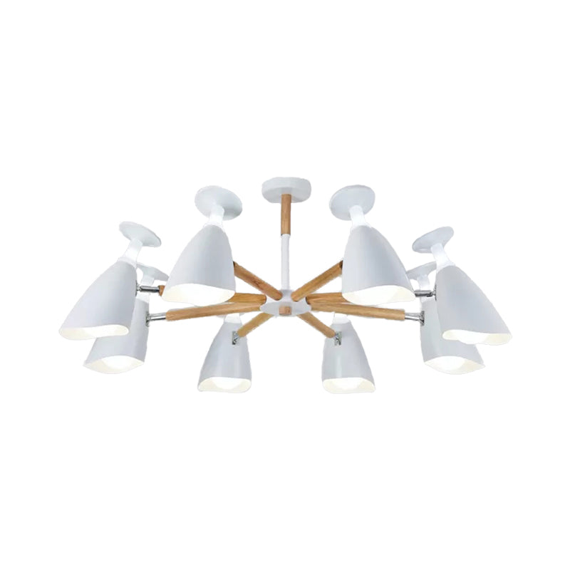 Rotatable Metal Goblet Chandelier Macaron Loft Suspension Light for Baby Bedroom Clearhalo 'Ceiling Lights' 'Chandeliers' Lighting' options 55285