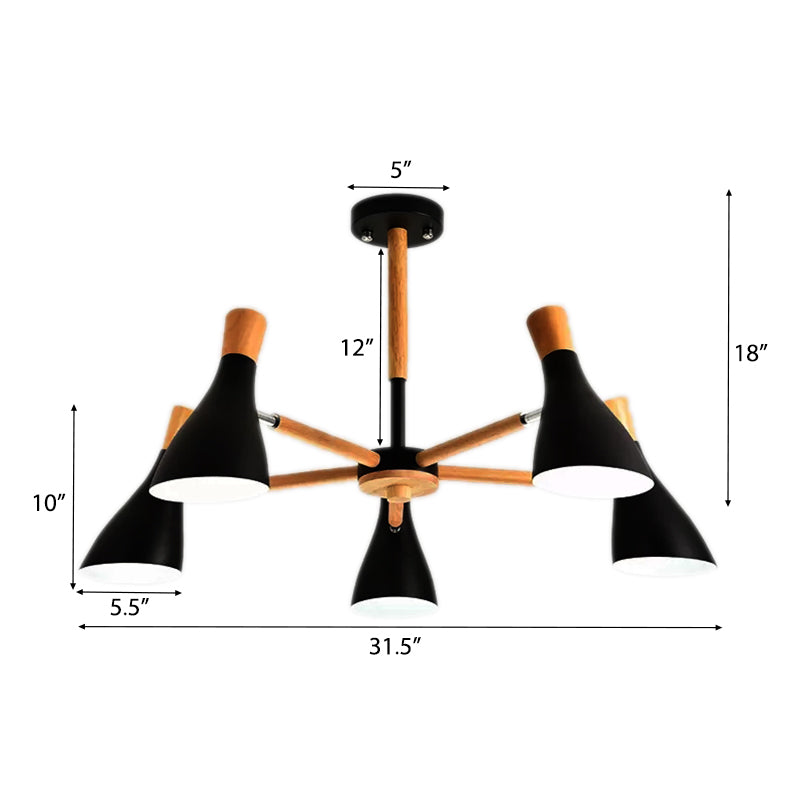 Cloth Shop Bottle Hanging Light Metal Macaron Style Candy Colored Chandelier Clearhalo 'Ceiling Lights' 'Chandeliers' Lighting' options 55289