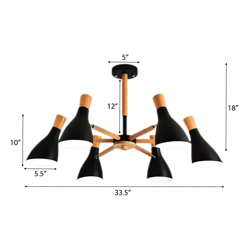 Cloth Shop Bottle Hanging Light Metal Macaron Style Candy Colored Chandelier Clearhalo 'Ceiling Lights' 'Chandeliers' Lighting' options 55291