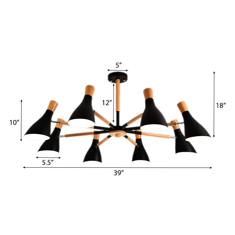 Cloth Shop Bottle Hanging Light Metal Macaron Style Candy Colored Chandelier Clearhalo 'Ceiling Lights' 'Chandeliers' Lighting' options 55294