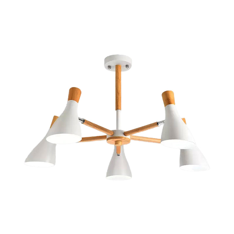 Cloth Shop Bottle Hanging Light Metal Macaron Style Candy Colored Chandelier 5 White Clearhalo 'Ceiling Lights' 'Chandeliers' Lighting' options 55295_b76e4742-064d-4a77-8457-ea26f6ab72dc