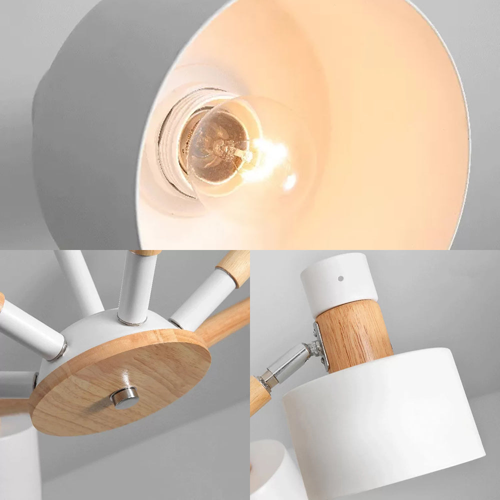 Macaron Round Shade Semi Flushmount Light Metal 8 Lights Ceiling Light for Kindergarten Clearhalo 'Ceiling Lights' 'Chandeliers' Lighting' options 55312