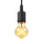 Silica Gel Exposed Bulb Pendant Lighting Industrial 1 Head Dining Room Ceiling Light with Adjustable Cord in Black/White Black Clearhalo 'Ceiling Lights' 'Industrial Pendants' 'Industrial' 'Middle Century Pendants' 'Pendant Lights' 'Pendants' 'Tiffany' Lighting' 5539