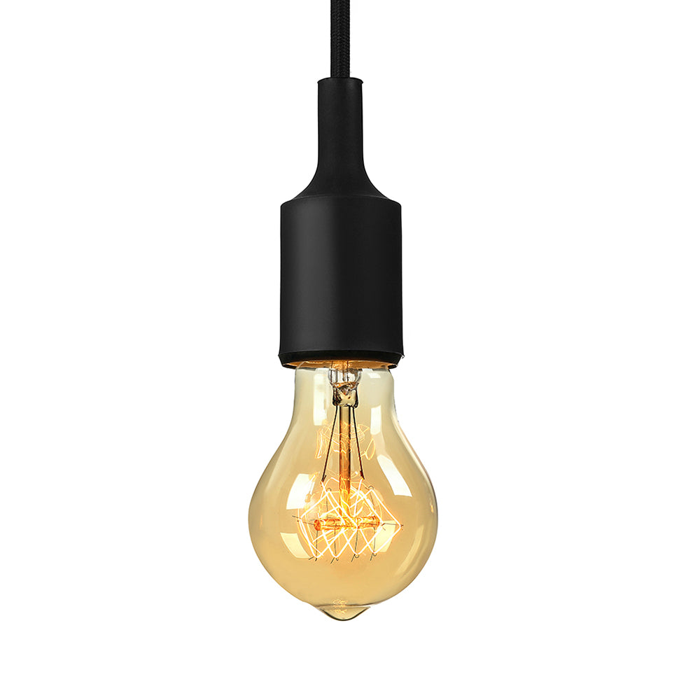 Silica Gel Exposed Bulb Pendant Lighting Industrial 1 Head Dining Room Ceiling Light with Adjustable Cord in Black/White Clearhalo 'Ceiling Lights' 'Industrial Pendants' 'Industrial' 'Middle Century Pendants' 'Pendant Lights' 'Pendants' 'Tiffany' Lighting' 5540