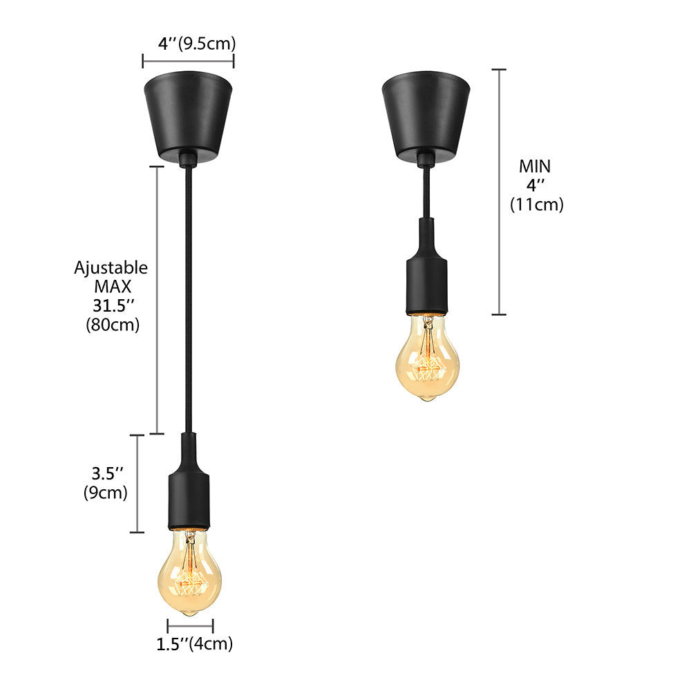 Silica Gel Exposed Bulb Pendant Lighting Industrial 1 Head Dining Room Ceiling Light with Adjustable Cord in Black/White Clearhalo 'Ceiling Lights' 'Industrial Pendants' 'Industrial' 'Middle Century Pendants' 'Pendant Lights' 'Pendants' 'Tiffany' Lighting' 5541