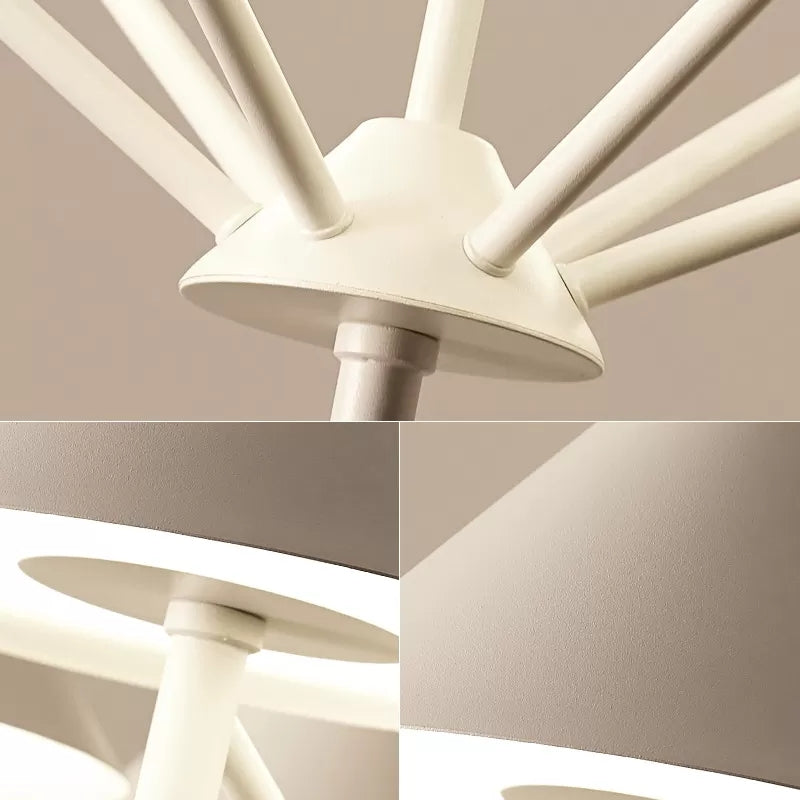 Macaron Style Conical Chandelier Metal Undertint Pendant Light for Study Room Clearhalo 'Ceiling Lights' 'Chandeliers' Lighting' options 55416