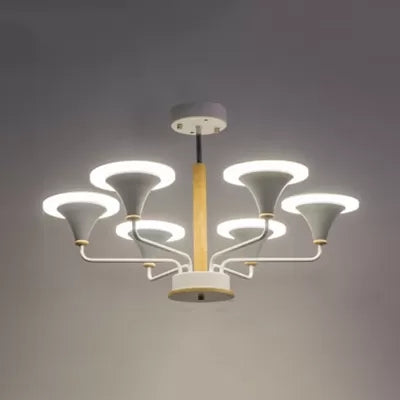 Nordic Modern Ceiling Pendant Light Curved Cone Shade Metal Hanging Light for Restaurant Clearhalo 'Ceiling Lights' 'Chandeliers' Lighting' options 55418