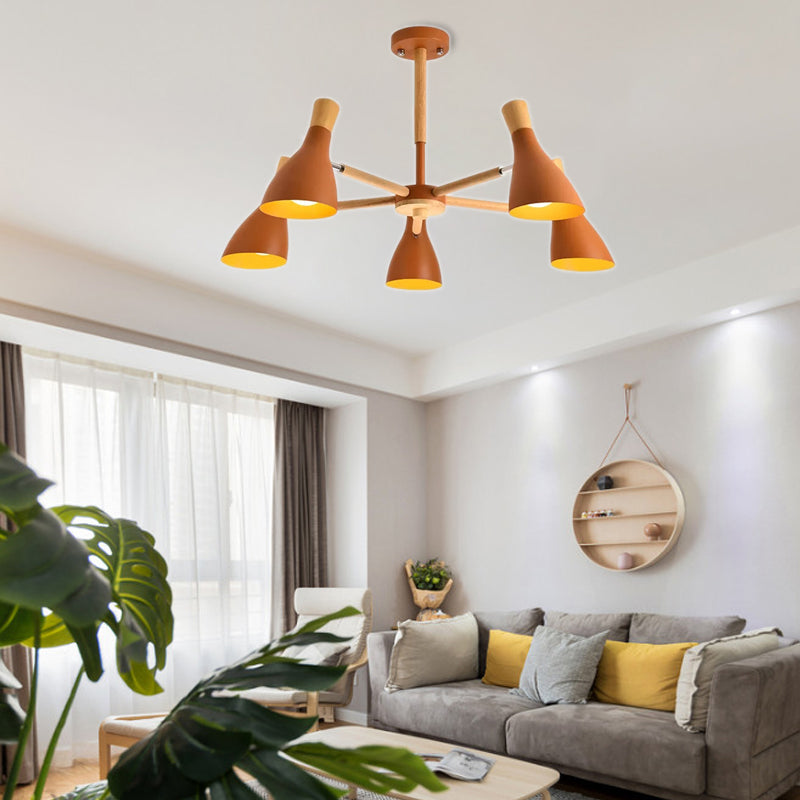 Macaron Half-Bottle Chandelier Metallic Candy Colored Pendant Light for Nursing Room Clearhalo 'Ceiling Lights' 'Chandeliers' Lighting' options 55506