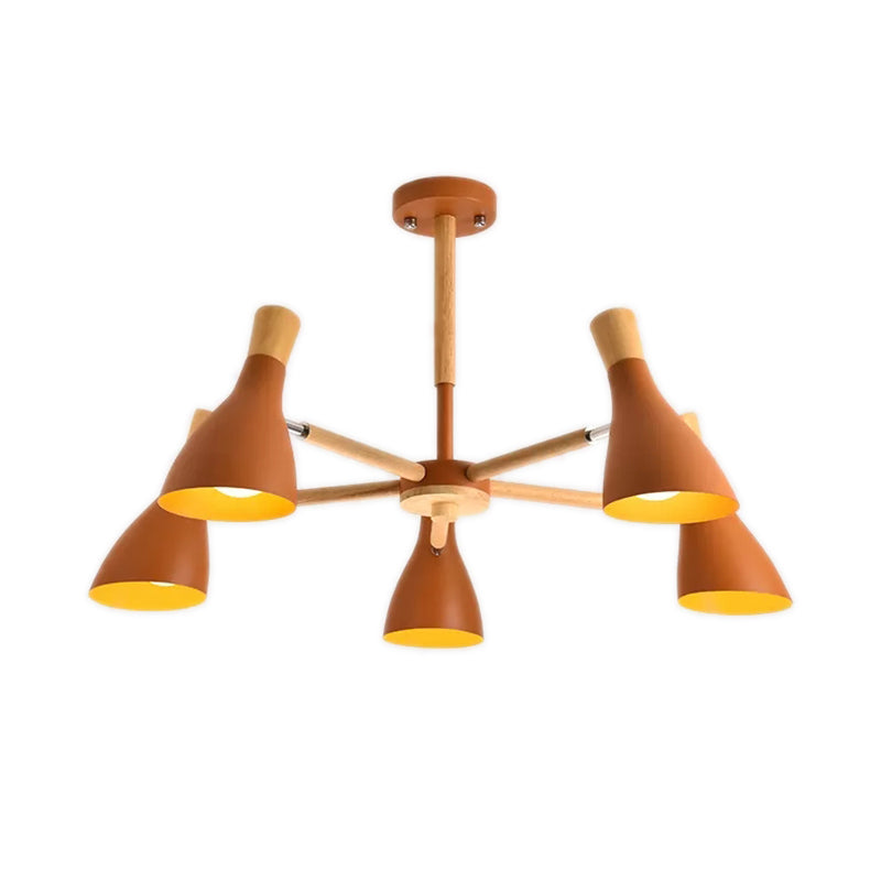 Macaron Half-Bottle Chandelier Metallic Candy Colored Pendant Light for Nursing Room Clearhalo 'Ceiling Lights' 'Chandeliers' Lighting' options 55507