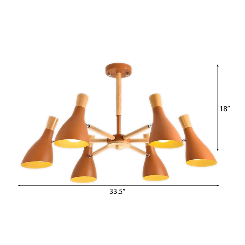 Macaron Half-Bottle Chandelier Metallic Candy Colored Pendant Light for Nursing Room Clearhalo 'Ceiling Lights' 'Chandeliers' Lighting' options 55511