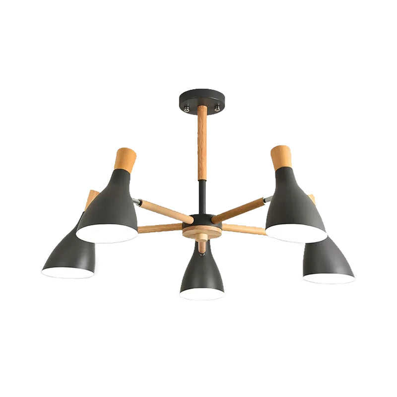 Macaron Half-Bottle Chandelier Metallic Candy Colored Pendant Light for Nursing Room Clearhalo 'Ceiling Lights' 'Chandeliers' Lighting' options 55520