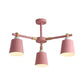 Nordic Style Bucket Chandelier Metal Multi-Head Suspension Light for Game Room 3 Pink Clearhalo 'Ceiling Lights' 'Chandeliers' Lighting' options 55526_6ca1af79-3eb1-4f3b-9409-4c6f9ce12f48