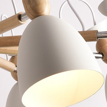 Metal Domed Hanging Light Rotatable Nordic Stylish Chandelier for Study Room Clearhalo 'Ceiling Lights' 'Chandeliers' Lighting' options 55618