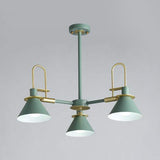 Macaron Loft Funnel Chandelier Metal Undertint Suspension Light for Nursing Room Clearhalo 'Ceiling Lights' 'Chandeliers' Lighting' options 55653