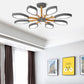 Nordic Style Macaron Style Chandelier Leaf Shade Acrylic Adult Hanging Light for Living Room 8 Grey Clearhalo 'Ceiling Lights' 'Chandeliers' Lighting' options 55680_c6726380-1bde-4788-9be0-94d50d03b830