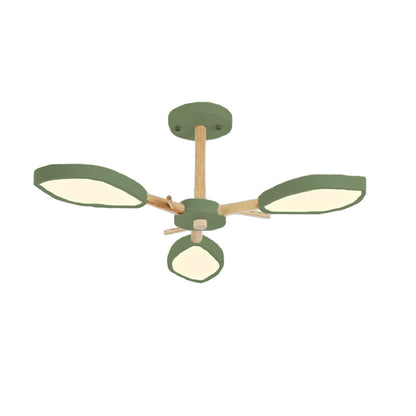 Nordic Style Macaron Style Chandelier Leaf Shade Acrylic Adult Hanging Light for Living Room 3 Green Clearhalo 'Ceiling Lights' 'Chandeliers' Lighting' options 55684_1e93c6d3-4d2f-42c7-9e93-031d51d0100a