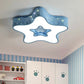 Metal Acrylic Hollow Star Flush Mount Light Modern Macaron Loft LED Ceiling Lamp for Child Bedroom Clearhalo 'Ceiling Lights' 'Close To Ceiling Lights' 'Close to ceiling' 'Flush mount' Lighting' 559200