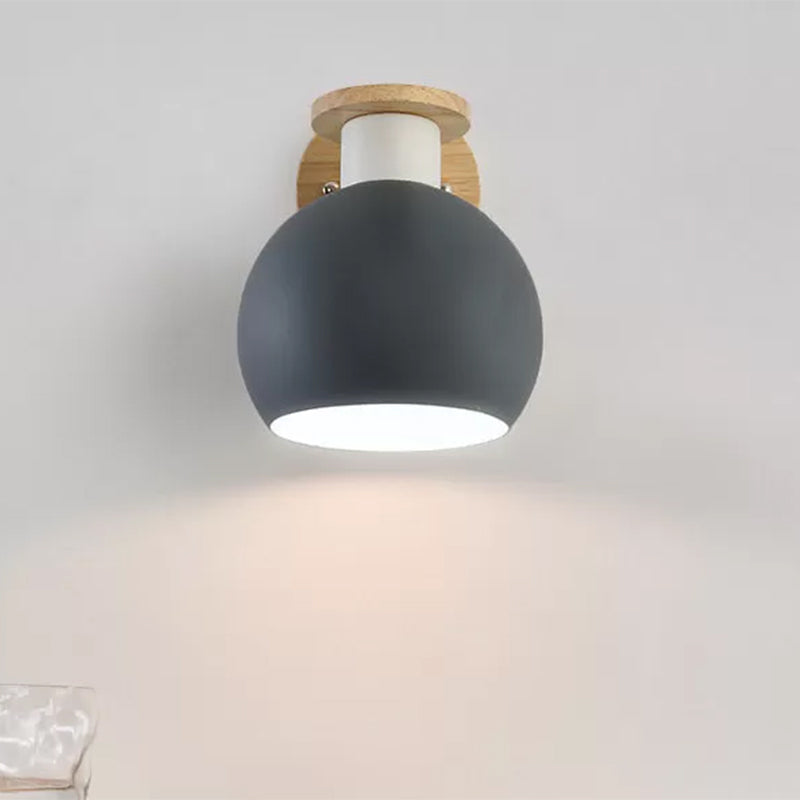 Circle Study Room Wall Sconce Metal Modern Style 1 Light Candy Colored Wall Light Clearhalo 'Wall Lamps & Sconces' 'Wall Lights' Lighting' 559278