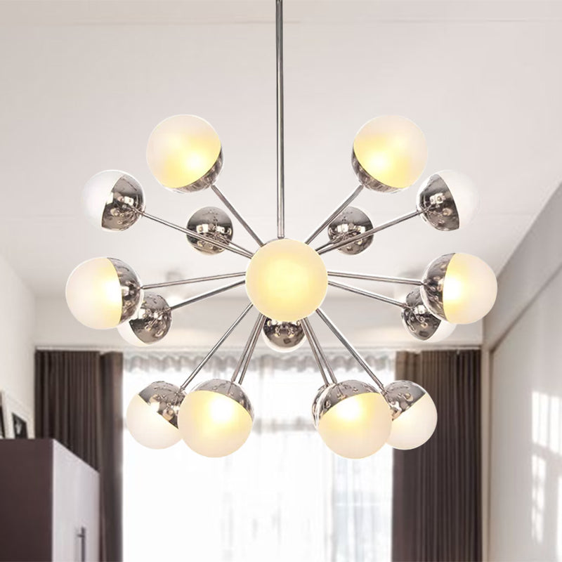 Globe Dining Room Semi Flush Mount White/Clear/Smoke Grey Glass 9/12/15 Lights Contemporary Semi Flush Light in Copper/Chrome/Gold Clearhalo 'Ceiling Lights' 'Close To Ceiling Lights' 'Close to ceiling' 'Glass shade' 'Glass' 'Semi-flushmount' Lighting' 559379