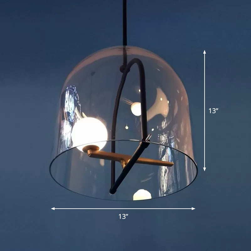 Contemporary Cylindrical Ceiling Lighting Clear Glass 1 Head Living Room Hanging Light Fixture Clearhalo 'Ceiling Lights' 'Glass shade' 'Glass' 'Island Lights' 'Modern Pendants' 'Modern' 'Pendant Lights' 'Pendants' Lighting' 559504