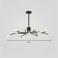Molecular LED Chandelier Pendant Lighting Modernist Clear Glass 18 Lights Black Ceiling Lamp Fixture Clearhalo 'Ceiling Lights' 'Chandeliers' 'Glass shade' 'Glass' 'Modern Chandeliers' 'Modern' Lighting' 559516