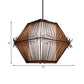 Woven Hanging Ceiling Light Contemporary Bamboo 1 Head Wood Drop Pendant with/without Shade Clearhalo 'Ceiling Lights' 'Modern Pendants' 'Modern' 'Pendant Lights' 'Pendants' Lighting' 559566