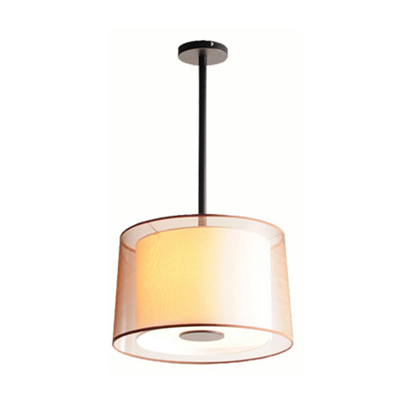 White 3 Lights Chandelier Light Fixture Traditional Fabric Drum Pendant Lamp, 16"/19.5"/23.5" Wide Clearhalo 'Ceiling Lights' 'Chandeliers' Lighting' options 559636