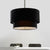 3 Lights Ceiling Light Traditional Layered Concentric Tier Fabric Chandelier in Black/White/Flaxen, 16"/19.5"/23.5" Wide Black Clearhalo 'Ceiling Lights' 'Chandeliers' Lighting' options 559649_46c37b0d-a254-414b-ac5b-ac31bbefee2d