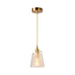 Bell Hanging Light Modernist Clear Lattice Glass 1 Bulb Suspended Lighting Fixture in Gold with Metallic Switch Clearhalo 'Ceiling Lights' 'Glass shade' 'Glass' 'Modern Pendants' 'Modern' 'Pendant Lights' 'Pendants' Lighting' 559664
