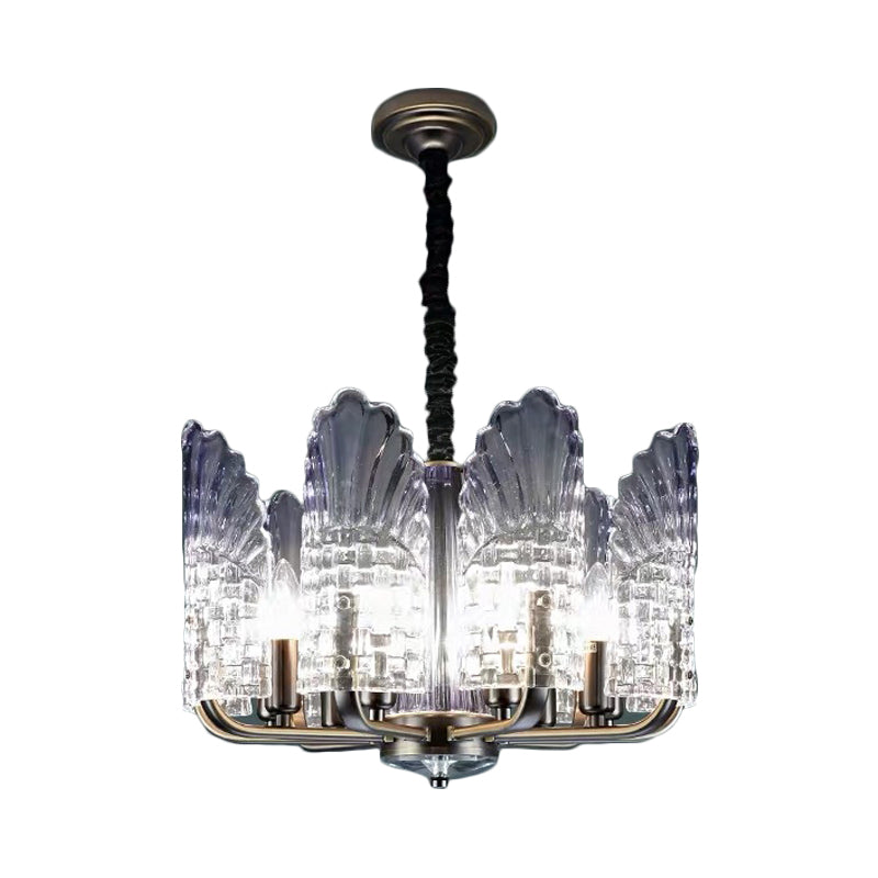 8/9/10 Lights Radial Chandelier Lighting Contemporary Crystal and Metal Hanging Lamp in Brass Clearhalo 'Ceiling Lights' 'Chandeliers' 'Modern Chandeliers' 'Modern' Lighting' 559782