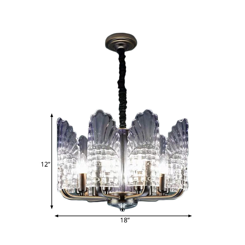 8/9/10 Lights Radial Chandelier Lighting Contemporary Crystal and Metal Hanging Lamp in Brass Clearhalo 'Ceiling Lights' 'Chandeliers' 'Modern Chandeliers' 'Modern' Lighting' 559783