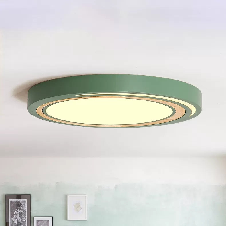 Nordic Solar Eclipse Ceiling Mount Light Acrylic Candy Colored LED Ceiling Lamp for Study Room Clearhalo 'Ceiling Lights' 'Close To Ceiling Lights' 'Close to ceiling' 'Flush mount' Lighting' 559848