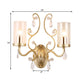 Contemporary 1/2 Lights Wall Light Fixture with Clear Glass Cylinder Shade and Crystal Drop Brass Sconce Light Clearhalo 'Cast Iron' 'Glass' 'Industrial' 'Modern wall lights' 'Modern' 'Tiffany' 'Traditional wall lights' 'Wall Lamps & Sconces' 'Wall Lights' Lighting' 559950