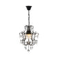 Lantern Pendant Light Fixture Vintage Iron Frame 1 Light Black Ceiling Light with Crystal Accent Clearhalo 'Ceiling Lights' 'Glass shade' 'Glass' 'Modern Pendants' 'Modern' 'Pendant Lights' 'Pendants' Lighting' 559982