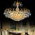 Faceted Crystal Ball Round Chandelier Lamp Modern 3 Lights Gold Pendant Light Fixture Gold Clearhalo 'Ceiling Lights' 'Chandeliers' 'Modern Chandeliers' 'Modern' Lighting' 559985