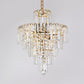 Modern Tiered Crystal Hanging Light Fixture 4/6/11 Lights Ceiling Light for Dining Room in Gold, 16"/18"/23.5" wide Clearhalo 'Ceiling Lights' 'Chandeliers' 'Modern Chandeliers' 'Modern' Lighting' 560109