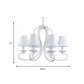 3/6/8 Lights Fabric Hanging Chandelier Traditional White Scalloped Living Room Pendant Light Fixture Clearhalo 'Ceiling Lights' 'Chandeliers' Lighting' options 560529