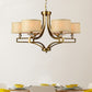 3/6 Lights Ceiling Light Traditional Drum Fabric Hanging Chandelier in Beige for Living Room 6 Beige Clearhalo 'Ceiling Lights' 'Chandeliers' Lighting' options 560599_2932e44a-61e0-4354-8108-20c0112ab917