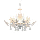 Candle Chandelier Light Kids Clear Glass 3/6 Lights Gray/White Pendant Lamp with K9 Crystal and Snowflake Deco Clearhalo 'Ceiling Lights' 'Chandeliers' Lighting' options 560789
