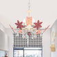 Candle Chandelier Light Kids Clear Glass 3/6 Lights Gray/White Pendant Lamp with K9 Crystal and Snowflake Deco Clearhalo 'Ceiling Lights' 'Chandeliers' Lighting' options 560792