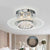 4 Lights Bedroom Flush Mount Contemporary Round Crystal Ceiling Lamp in Chrome Chrome Clearhalo 'Ceiling Lights' 'Close To Ceiling Lights' 'Close to ceiling' 'Flush mount' Lighting' 560900