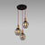 3-Light Hanging Light with Bubble Shade Blown Glass Industrial Dining Room Pendants in Clear/Amber/Smoke Grey, Round/Linear Canopy Smoke Gray Round Clearhalo 'Ceiling Lights' 'Close To Ceiling Lights' 'Glass shade' 'Glass' 'Industrial Pendants' 'Industrial' 'Middle Century Pendants' 'Pendant Lights' 'Pendants' 'Tiffany' Lighting' 57685