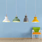 Gray/White Bell Shade Pendant Ceiling Lamp Contemporary Style Metallic 1 Bulb Indoor Hanging Lamp Clearhalo 'Ceiling Lights' 'Modern Pendants' 'Modern' 'Pendant Lights' 'Pendants' Lighting' 5869