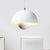 Silver/Red/Yellow Metal Pendant Lighting with Dome Shade Nordic Hanging Ceiling Light for Dining Room Gloss White Clearhalo 'Ceiling Lights' 'Modern Pendants' 'Modern' 'Pendant Lights' 'Pendants' Lighting' 597392