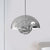 Silver/Red/Yellow Metal Pendant Lighting with Dome Shade Nordic Hanging Ceiling Light for Dining Room Chrome Clearhalo 'Ceiling Lights' 'Modern Pendants' 'Modern' 'Pendant Lights' 'Pendants' Lighting' 597411